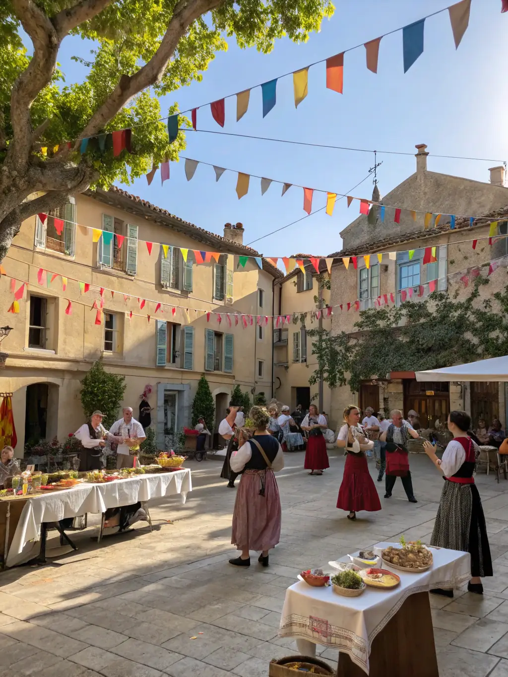 A lively photo of participants enjoying a traditional French dance during a cultural festival organized by LOISIRS ET SPORTS DE HAUTE CORREZE, highlighting cultural preservation and community spirit.