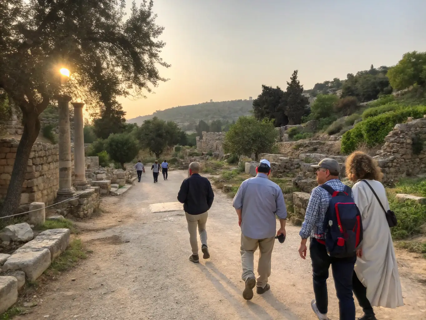 An image of a group of children and adults exploring a historical site with a guide, highlighting the educational and intergenerational aspects of Cultural and Educational Outings.
